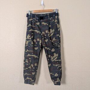 VIP Camo Jogger Pants Tactical Cargo Belted Gorpcore Womens 5/27